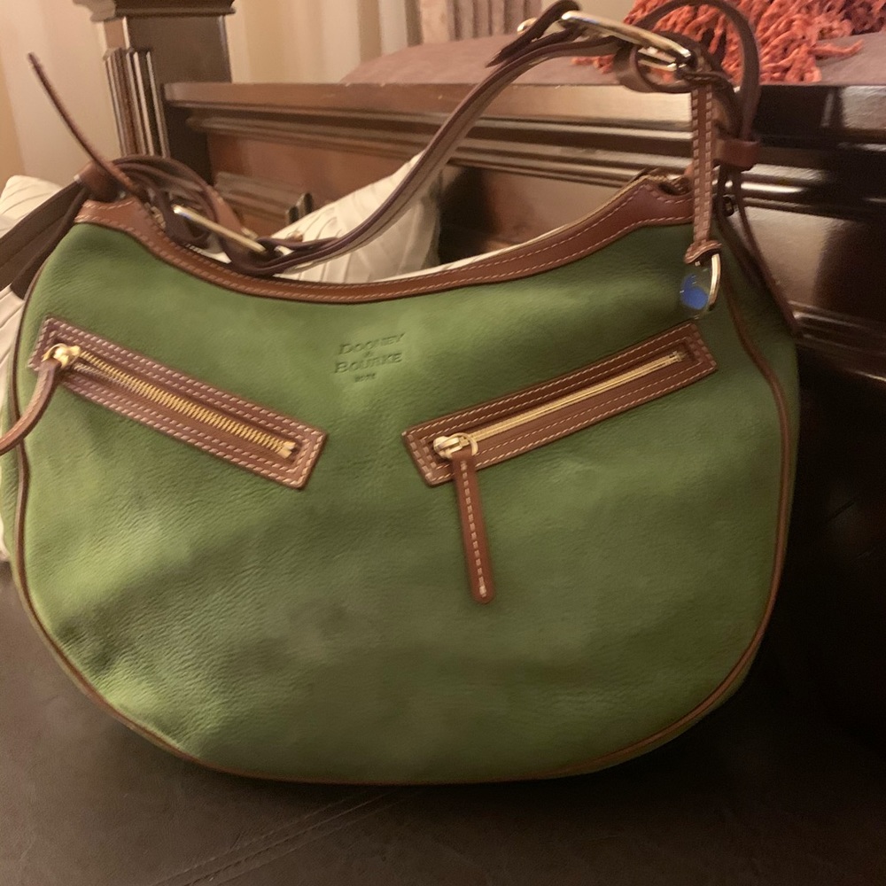 Dooney & Bourke Green Nubuck Circle Hobo